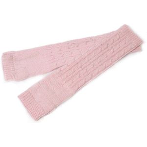 Effen Kleur Hand Gebreide vrouwen Handschoenen Pols Lange Arm Warmer Winter Vingerloze Knit Mitten