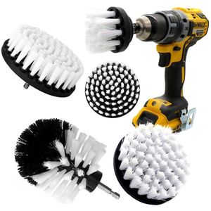 Power Scrubber Borstel Set Badkamer Boor Borstel Voor Cleaning Draadloze Boor Attachment Kit Power Borstel Wit