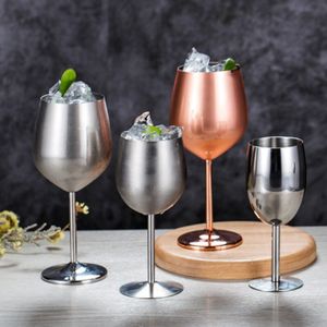500Ml Rvs Beker Rode Wijn Glas Slip Koper Plated Single Layer Wijnglas