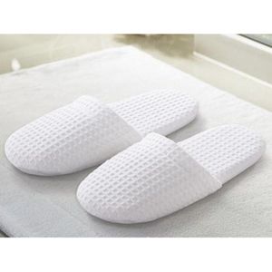 5 Pairs Gesloten Teen Wit Slippers-Geschikt Voor De Meeste Mannen En Vrouwen, Geschikt Voor Spa 'S, party Gasten, Restaurants En Reizen