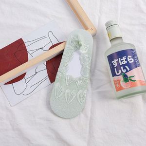 Zomer Sok Slippers Vrouwen Naadloze Sexy Kant Onzichtbare No Show Sokken Mesh Ademend Siliconen Antislip Low Cut Ankle boot Sokken