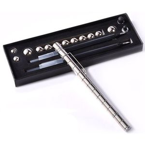 Multifunctionele Magnetische Pen C-01 Metalen Materiaal Persoonlijkheid Student Capaciteit Magnetische Zwarte Pen