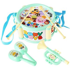 6 Stuks Jazz Drum Set Kinderen Vreugde Pat De Drums Van Muziekinstrument Puzzel Baby Verlichting Percussie Speelgoed