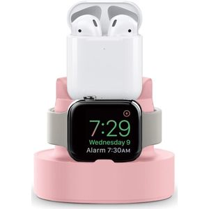 Premium Siliconen Houder Voor Airpod Iphone Iwatch Draagbare Desk Draadloze Oplader Frame Zachte Stand Thuis Opladen Dock
