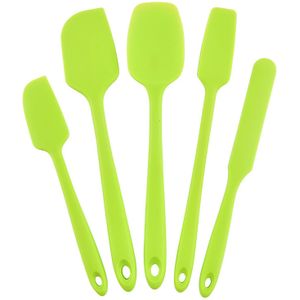 5Set Makkelijk Schoon Kookgerei Thuis Keuken Siliconen Spatel Set Vaatwasmachinebestendig Kookgerei Restaurant Draagbare Anti Slip Lepel
