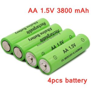 100% 1.5 V Aa Batterij 3800 Mah Oplaadbare Batterij Ni-Mh 1.5 V Aa Batterij Voor Klokken, Muizen, computers, Speelgoed Zo Op