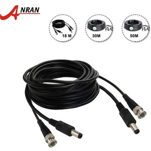 18M / 30M / 50 Bnc Video Power Siamese Kabel Voor Anran Ahd Bewakingscamera Analoge Hd Cctv dvr Kit 5.5Mm X 2.1Mm Standaard Kabel