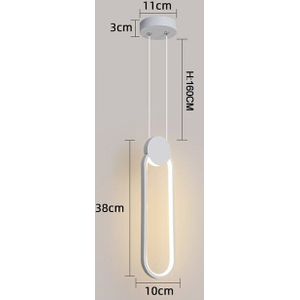 Witte/Zwarte Kleur Led Kroonluchter Aluminium Body 90-260V Moderne Led Opknoping Kroonluchters Wedstrijden