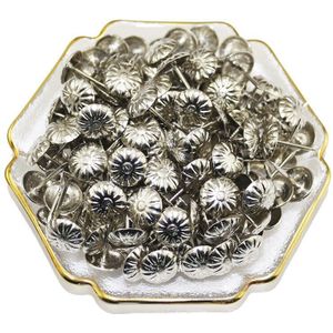 100Pcs Antiek Brons Bank Kast Chrysanten Bubble Nagel Metalen Ronde Hoofd Flexibele Zak Nail Doornail Hardware Decor