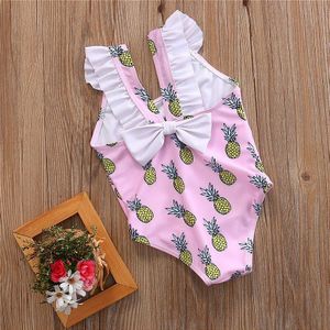 0-5Y Kids Baby Meisje Badmode Watermeloen Print Ruches Een Stuk Bikini Tankini Zomer Baby Meisjes Badmode Peuter Badpak