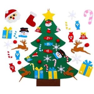 Diy Handgemaakte Vilt Kerstboom Decoratie Kinderen Speelgoed Muur Xmas Versiering 28GF