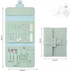 16Pcs Nail Care Set Rvs Nail Cutter Nail/Voetverzorging Gereedschap Schoonheid Manicure Gereedschap Set Draagbare Reizen nail Set