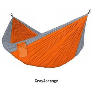 Parachute dubbele hangmat opknoping bed Nylon duurzaam ultralichte Slapen Bed Schommel Outdoor Camping Reizen tent 2 Personen 2.7x1.4m
