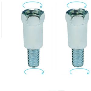 Paar Motorcycle Achteruitkijkspiegel Adapters M10 10Mm 8Mm M8 Rechtsom Linksom Rechts Links Hand Draad Veranderende verhogen Schroeven
