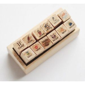 Houten Kleine Seal Mini Diy Leuke Dagboek Journal Hout Stempel