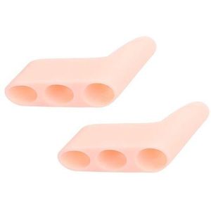 2 Stuks Transparant Siliconen Gel Stijltang Pijn Relief Toe Protector Drie-Gat Kleine Teen Bunion Voetverzorging Gereedschap