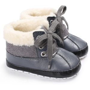 Baby Jongens Soft Sole Crib Schoenen Warme Laarzen Anti-Slip Sneakers 0-18M