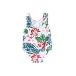 Trend Pasgeboren Baby Meisjes Zomer Badpak Bloemen Tropische Regenwoud Plant Print Een Stuk Badpak Bikini Badmode