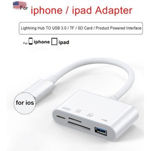 Otg Usb Camera Multimemory Adapter Voor Lightning Naar Micro Sd Tf Kaartlezer Kit Voor Iphone Ipad Voor Apple Ios 13 Converter