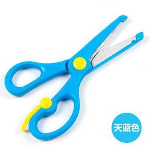 Kind Student Baby Veiligheid Schaar Elastische Schaar Arbeidsbesparende Handmatige Veiligheid Scharen Metalen Schaar Anti-Clip Hand Schaar