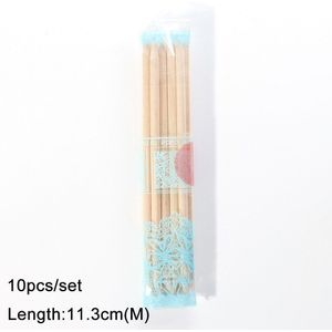 Dubbele Hoofd Oranje Houten Nail Sticks Cuticle Schone Dode Huid Nail Pusher Printer Voor Nail Gereedschap Pedicure Care Manicure NL709