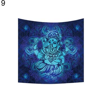 Tapestry 59X51 Inch India Olifant God Ganesh Yoga Opknoping Tapijt Home Decoratie