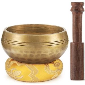 Healing Meditatie Yoga Kom Set Decoratieve-Muur-Gerechten Resonancewith Mallet Handgemaakte Tibetaanse Klankschaal Geven Kalm En Ontspannen