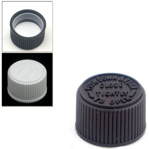 24-400 Zwart/Wit Niet Doseren Kind Slip Schroef Caps Met Pe Liner 10 Pc