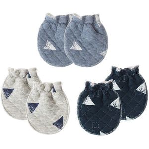 3 Paar/partijen Warm Solid Leuke Baby Gebreide Handschoenen Winter Pasgeboren Hand Anti-Grijpen Wanten Baby Accessorie