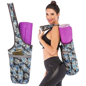 Yoga Mat Tas Casual Mode Canvas Yoga Tas Rugzak Met Grote Omvang Rits Pocket Fit Meest Size Matten Yoga Mat tote