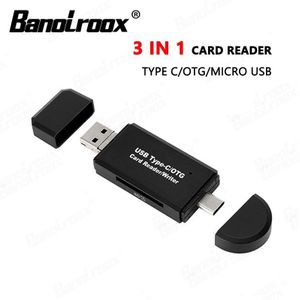 Type C/Otg/Usb All In 1 Kaartlezer Micro Sd Kaartlezer Type-C Adapter Micro usb Sd Memory Card Reader Voor Android/Pc/Type C