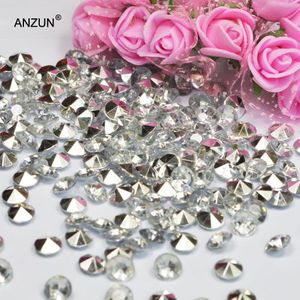 1000 stuks 4.5mm/6mm/8mm/10mm Bruiloft Middelpunt Partij Decoratie Diamond Confetti Tafel scatters Acryl Kristallen Zilver