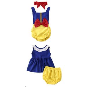 Baby Meisje Kleding Zus Bijpassende Outfits 0-24M Prinses Mouwloze Strik Ruffle Romper & Jurk Tops + Shorts kleding