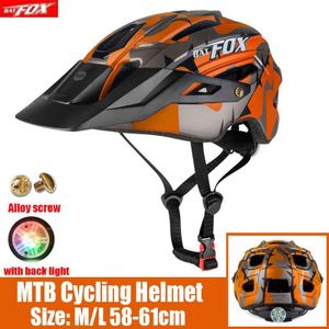 Batfox Fietshelmen Led Back Light Mannen Intergrally-Gegoten Fietshelm Ultralight Weg Mountainbike Helm Sport Veilig Hoed