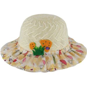 Miaoxi Mode Schoonheid Meisjes Zomer Zonnehoed 4 Kleuren Kind Ademend Mooie Caps Voor Kids Bloemen Bonnet Polyester Gorros