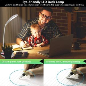 Tafellamp Voor Woonkamer, Verstelbare Led 3 Modes, Eye Controle Desktop Reading Dimmen Lamp L3R9