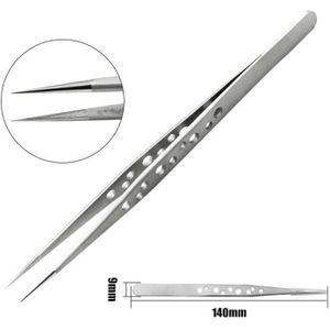 Precisie Pincet Roestvrij Staal Tang Industriële Elektronica Gebogen Rechte Tang Mobiele Telefoon Hand Reparatie Tools Pincet