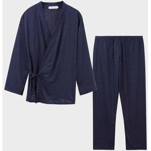 DANALA Casual Man Kimono Pyjama Sets Polka Dot Lange Mouw Comfortabele Nachtkleding Homewear