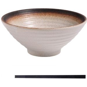 8 Inch Creatieve Japanse Ramen Instant Noodle Kom Grote Keramische Slakom Fruitschaal Soep Spaghetti Pasta Magnetron Servies