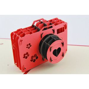 3D Vintage Camera Wenskaarten/grappige pop up card