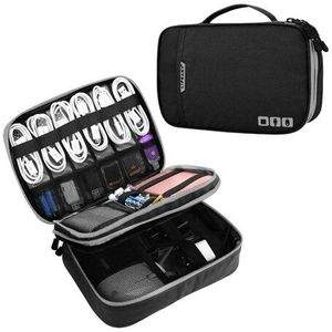 Double Layer Elektronische Accessoires Thicken Kabel Opbergtas Draagbare Case Voor I Pad Mini, Harde Schijven, Kabels, lading, Kindle,