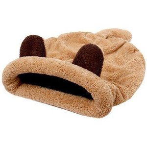 Kat Slaapzak Winter Warm Coral Fleece Kat Bed Puppy Cave Bed Voor Puppy Kleine Honden Chihuahua Yorkshire Kat Mat bed Kennel