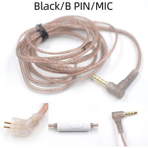 Kz Zex Edx Zsx Zas ZS10 Pro Hoofdtelefoon Cord Met Microfoon Hoge Zuiverheid Zuurstofvrij Koper Platte Upgrade Kabel bedrade Headset