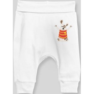 Angemiel Baby Rejoice Hond Baby Boy Harembroek Pantalon Wit