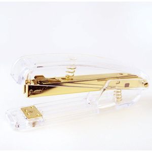 Luxe Rose Gold Metal Handmatige Nietmachine Transparant Acryl Nietmachine NO.10 Duurzaam Kleur Nietmachine 4000Pcs Nietjes