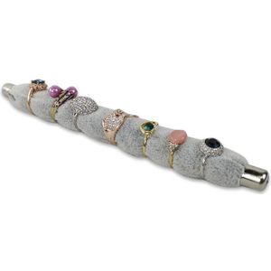 Ring Organizer Sieraden Opslag Houder Fluwelen Spons Stok Ring Bar Opslag Reizen Tentoonstelling Ring Bar Sieraden Stand