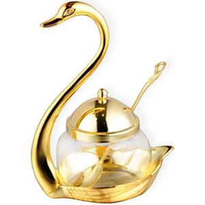 Rvs swan suiker schotel zout en peper fles suikerpot Kruidkruik Set Kruiden Fles