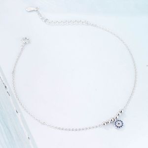 Zomer Mode 925 Sterling Zilveren Ketting Enkelbanden Voor Vrouwen Beach Party Kralen Enkelband Foot Sieraden Meisje Beste Cadeaus