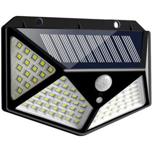 1-4 Stuks 4-Side 100 Led Luz Solar Light Solar Lamp Pir Motion Sensor Wandlamp Waterdichte Zonne -Energie Zonlicht For A Tuin Decor