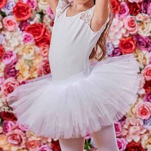 Professionele Kinderen Ballet Tutu Rose Roze Wit Paars Violet Elastische Taille Vier-Layer Mesh Tule Zwanenmeer Dans Bal rok